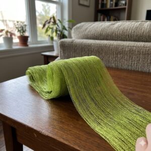 AR2914 ( Premium Olive Green Sheer Thread Curtain Fabric Roll ) ( PcsCtn.200 )