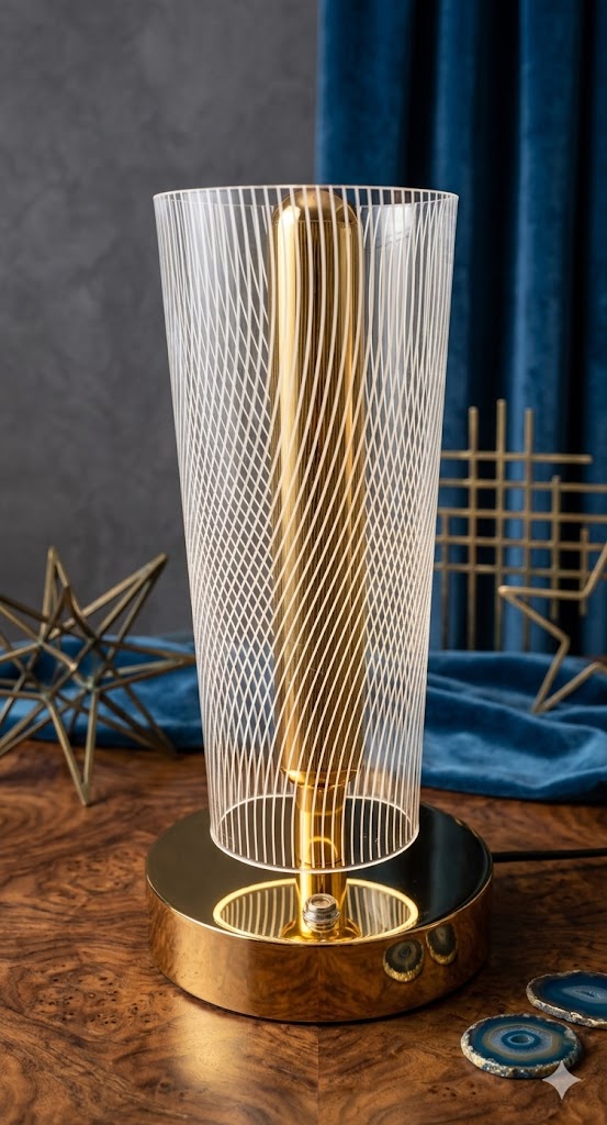AR3288 ( Modern Geometric LED Decorative Table Lamp Showpiece ) ( PcsCtn.50 )