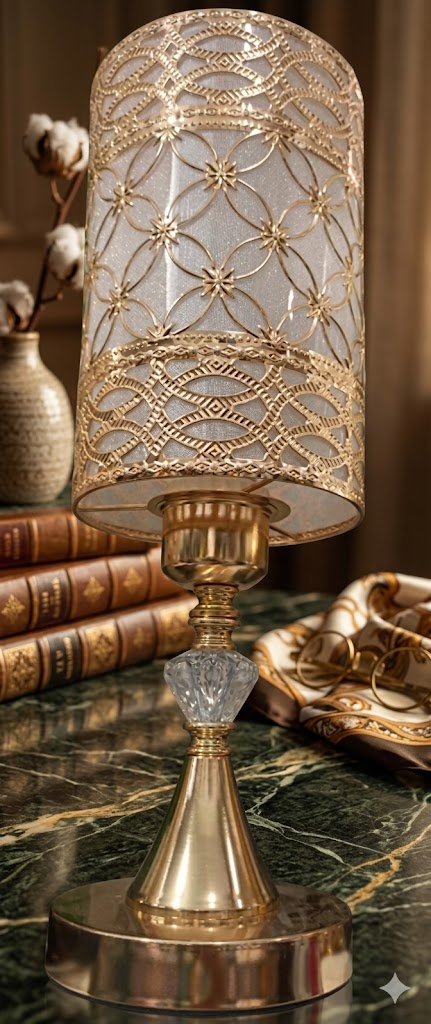 AR3407 ( Regal Filigree Crystal Accent Table Lamp ) ( PcsCtn.24 )