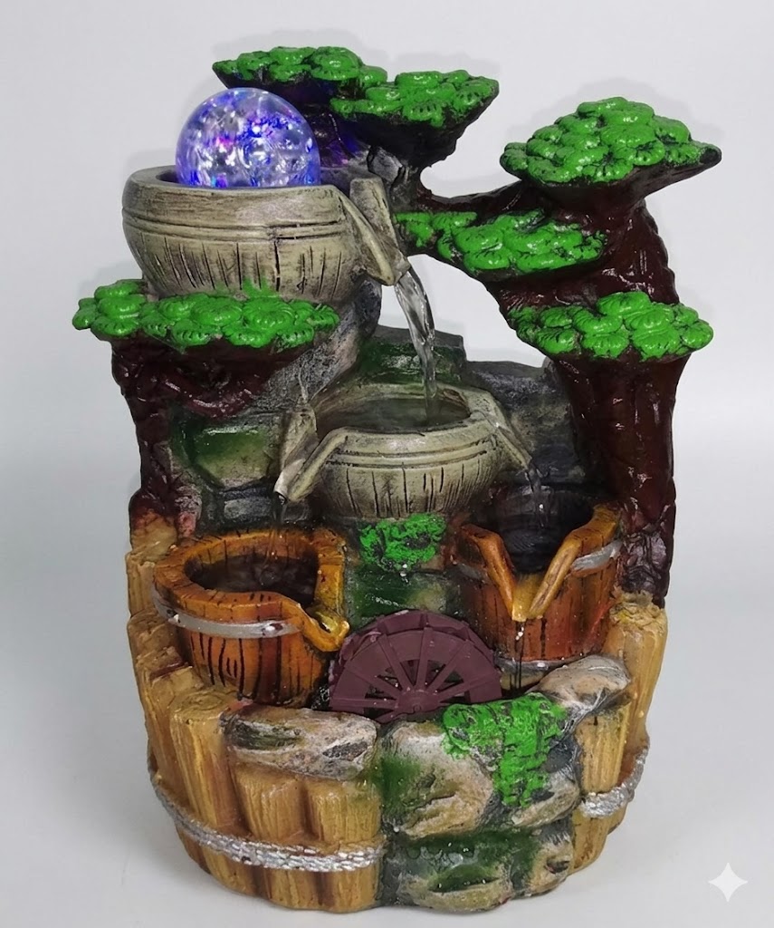 AR3411 ( Enchanted Forest Cascade Fountain with LED Crystal Globe ) PcsCtn.12 - Image 2
