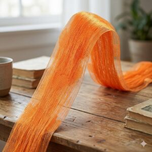 AR3424 ( Elegant Sheer Thread Curtain Panel – Orange ) PcsCtn.200