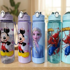 AR3431 ( Kids Cartoon Character Printed Sipper Water Bottle Set (Mickey, Princess & Superhero Theme ) ( PcsCtn.100 )