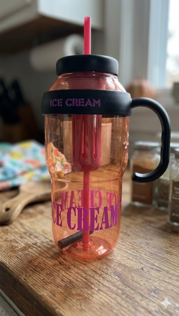 AR3439 ( Ice Cream Sipper Bottle with Infuser & Handle ) PcsCtn.50