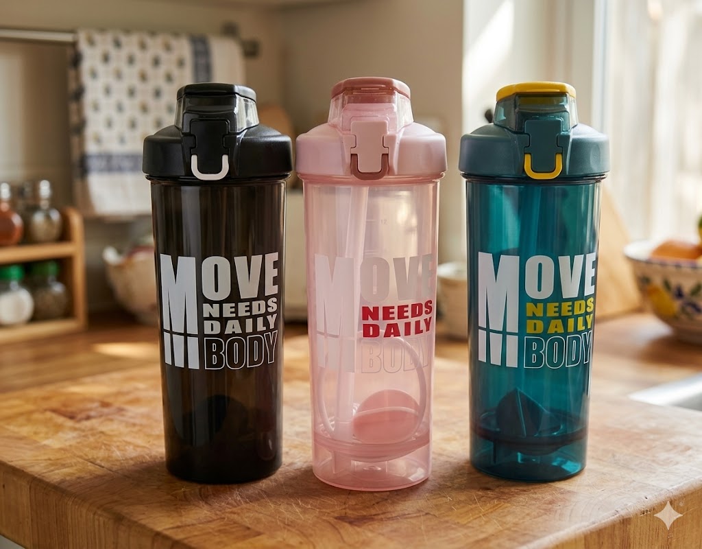 AR3441 ( Move Needs Daily Body Protein Shaker Bottle with Mixing Ball & Straw ) PcsCtn80