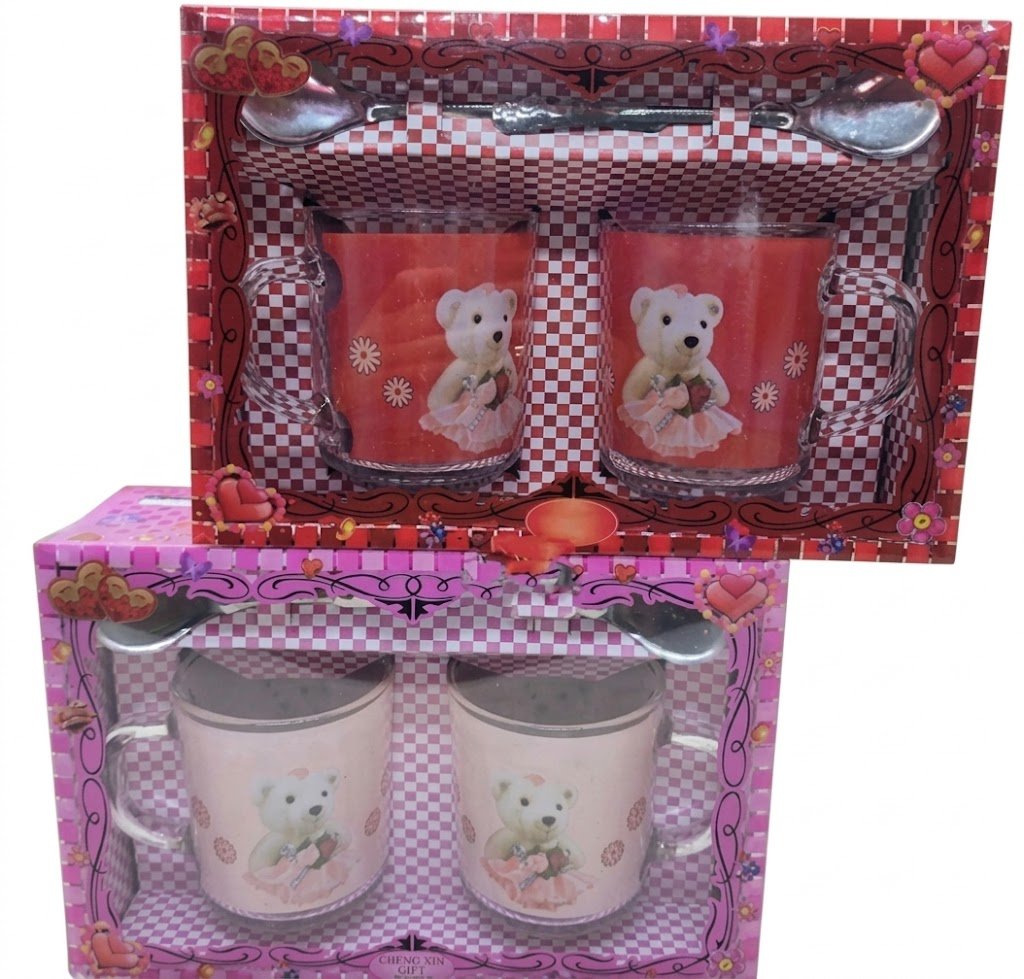 AR5142 ( Cute Bear Double Glass Mug Gift Set with Spoons ) ( PcsCtn 54 ) - Image 2