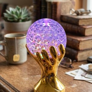 AR7864 ( Golden Hand Crystal LED Orb Showpiece Lamp ) ( PcsCtn.60 )