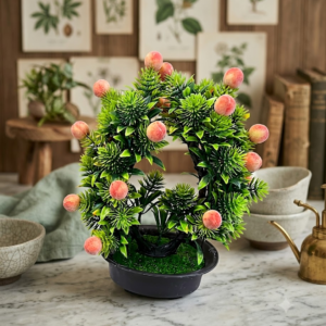 BB5557  ( Artificial Peach Bonsai Tabletop Plant ) ( PcsCtn.144 )