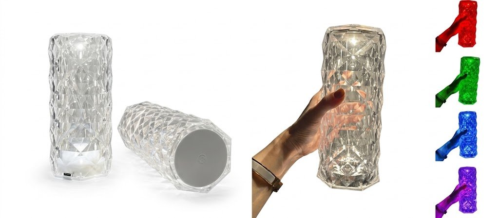 PJ3489 ( Crystal Diamond LED Rechargeable Table Lamp ) ( PcsCtn.50 ) - Image 2