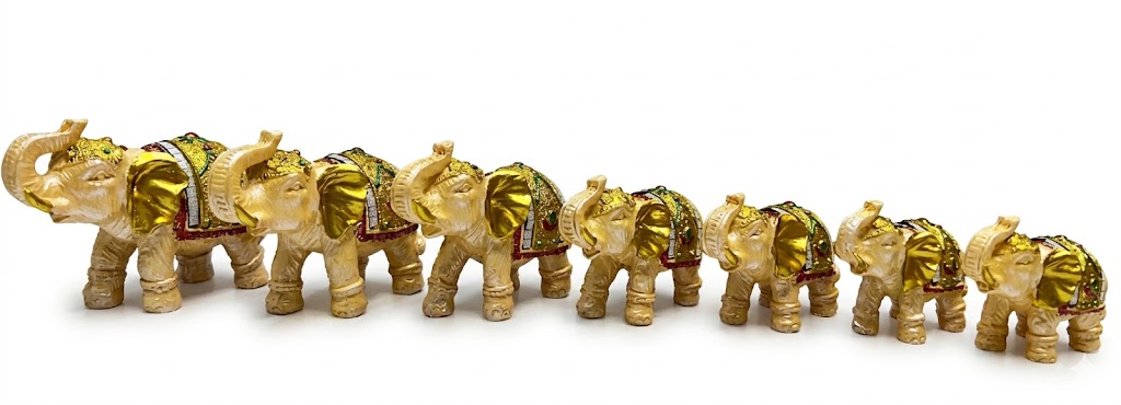 YS1294 ( Royal Golden Elephant Family Showpiece Set (7-Piece) ) ( PcsCtn.36 ) - Image 2