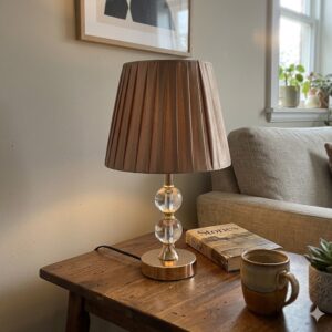 YS1618  ( Crystal Elegance Pleated Table Lamp ) (  PcsCtn.24  )
