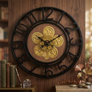 YS1660 ( Vintage GearWorks Industrial Metal Wall Clock ) (PcsCtn.10)