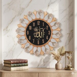 YS1666 ( Luxury Allah Islamic Decorative Wall Clock ) ( PcsCtn.12 )