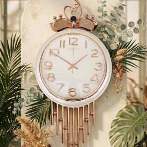 YS1669 ( Luxury Swan Crown Pendulum Wall Clock ) ( PcsCtn.10 )