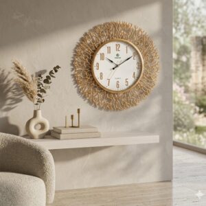 YS1672 ( Golden Coral Designer Wall Clock ) ( PcsCtn.12 )