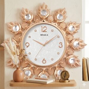 YS1674 ( Royal Crystal Bloom Decorative Wall Clock ) ( PCsCtn.12 )
