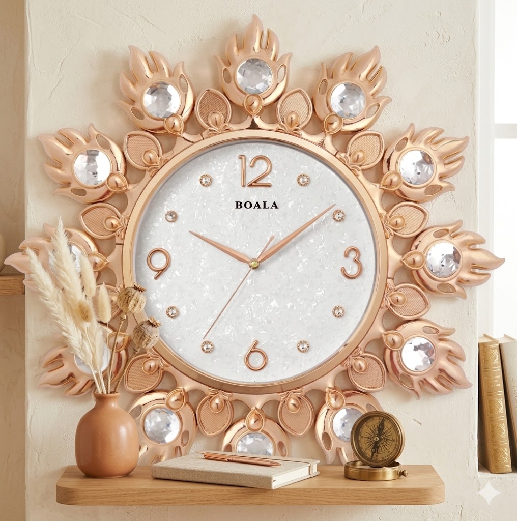 YS1674 ( Royal Crystal Bloom Decorative Wall Clock ) ( PCsCtn.12 )