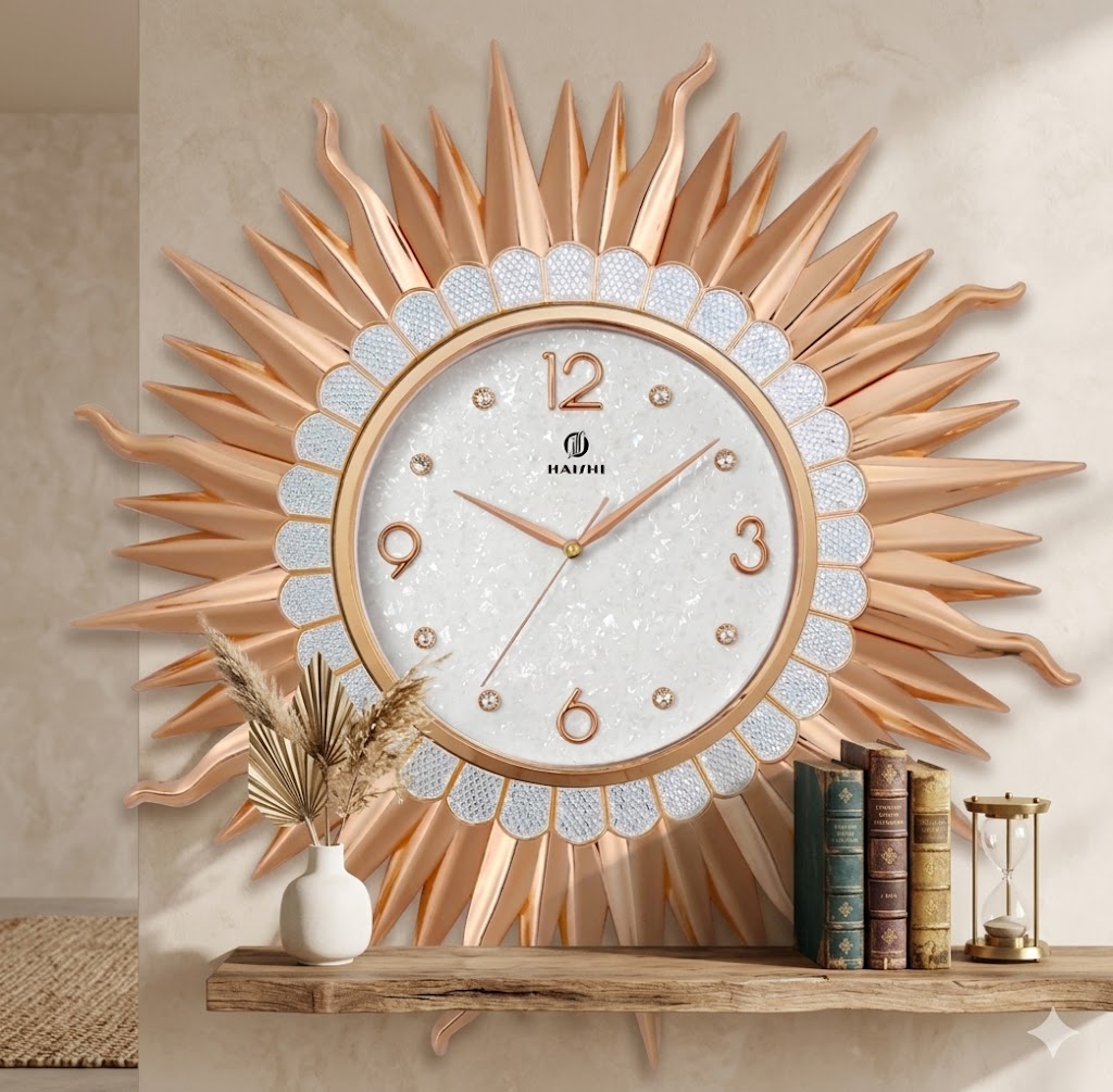 YS1677 ( Royal Sunburst Crystal Wall Clock ) ( PcsCtn.12 )