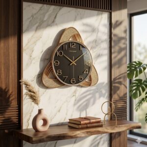 YS1678 ( Modern Geometric Rose Gold Wall Clock ) ( PCsCtn.10 )