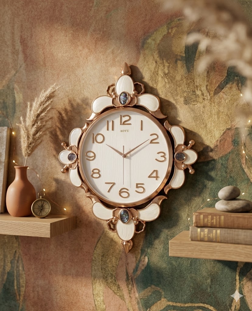 YS1680 ( Royal Floral Decorative Wall Clock ) ( PcsCtn.8 )
