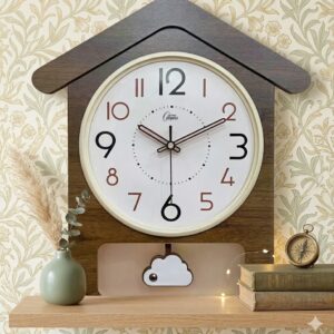 YS1691 ( House-Shaped Pendulum Wall Clock ) ( PcsCtn.10 )