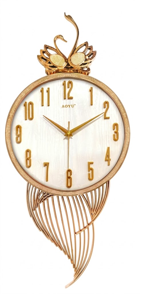 YS1692 Luxury Swan Design Wall Clock ( PcsCtn.10 ) - Image 2