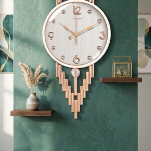Luxury Rose Gold Crystal Designer Wall Clock