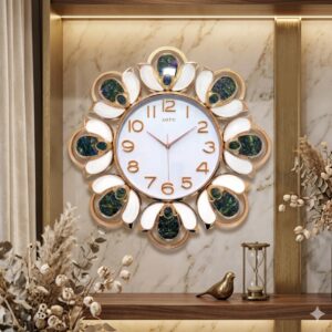 YS1696 ( Luxury Floral Crystal Designer Wall Clock ) ( PcsCtn.8 )