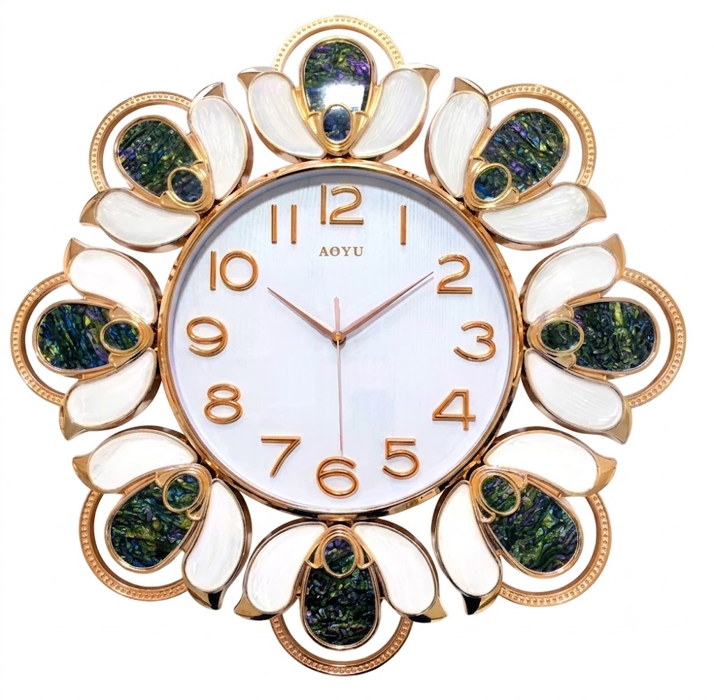 YS1696 ( Luxury Floral Crystal Designer Wall Clock ) ( PcsCtn.8 ) - Image 2