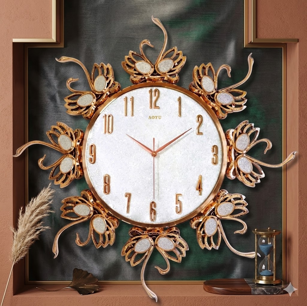 YS1697 ( Royal Butterfly Designer Wall Clock ) ( PcsCtn.10 )