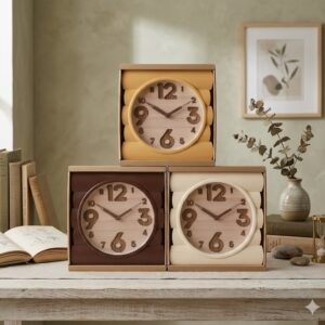 YS1698 ( Rustic Wooden Finish Designer Wall Clock ) ( PCsCtn.30 )