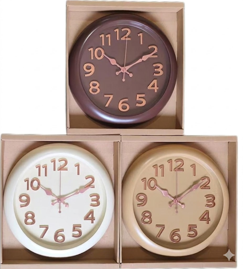 YS1700 ( Elegant Round Plastic Wall Clock ) ( PcsCtn.20 ) - Image 2
