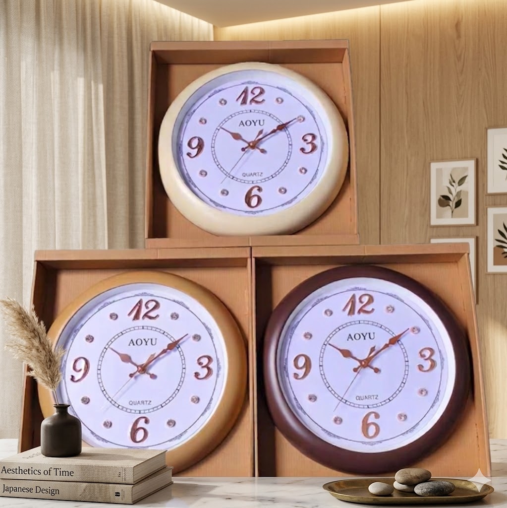 YS1702 ( Classic Round Plastic Wall Clock ) ( PcsCtn.20 )
