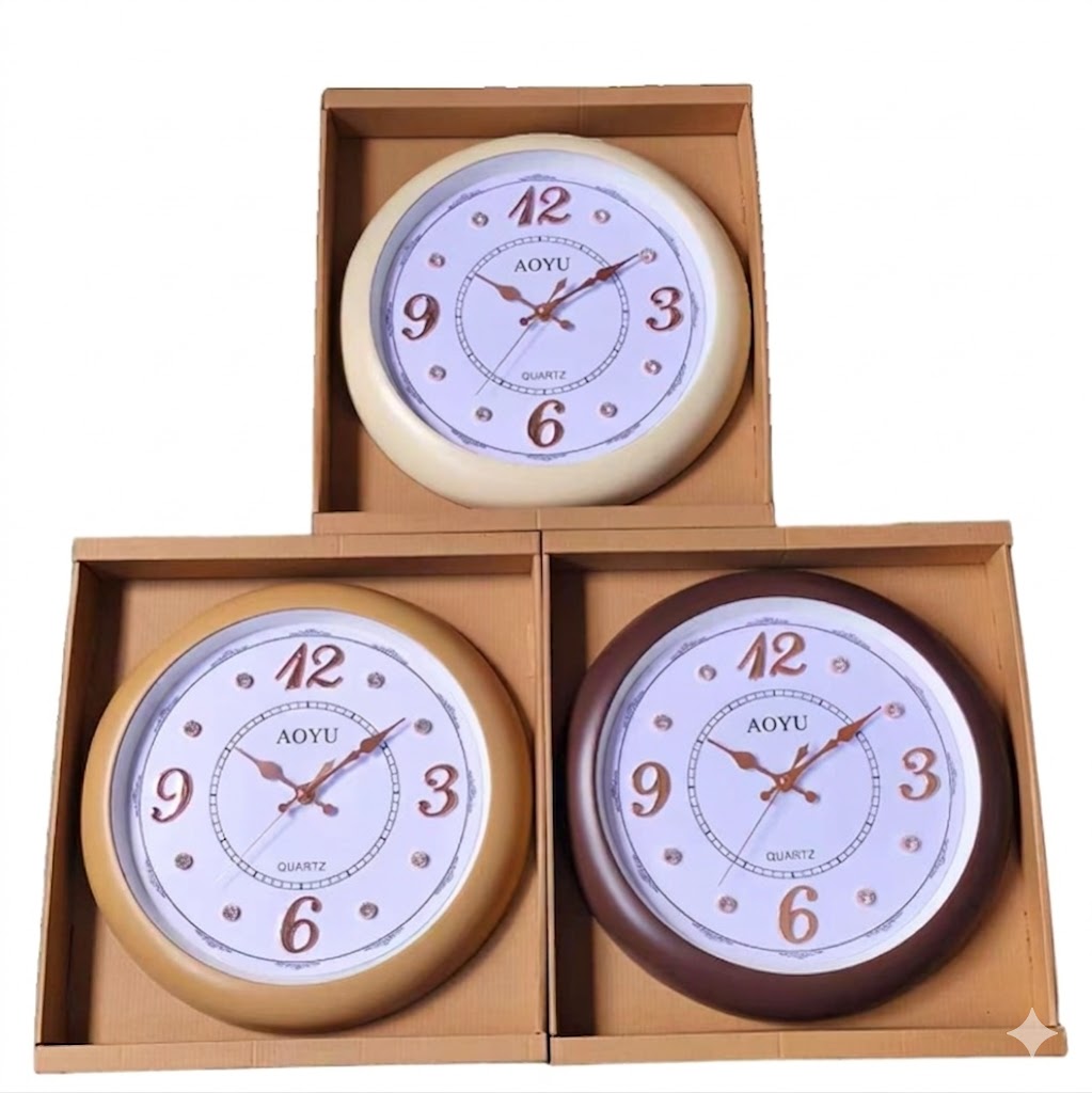 YS1702 ( Classic Round Plastic Wall Clock ) ( PcsCtn.20 ) - Image 2