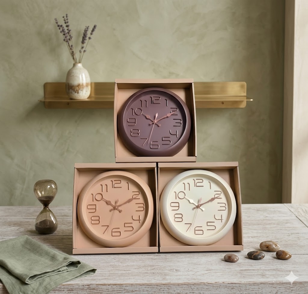 YS1703 ( Modern Round Plastic Wall Clock ) ( PcsCtn.30 )