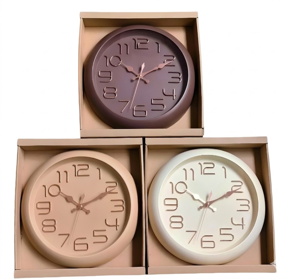 YS1703 ( Modern Round Plastic Wall Clock ) ( PcsCtn.30 ) - Image 2