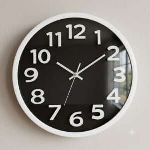 YS1746 ( Classic Contrast Round Wall Clock ) ( PcsCtn.12 )