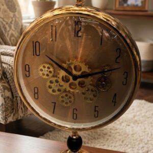 YS1747 ( Vintage Gear Table Clock ) ( PcsCtn.3 )