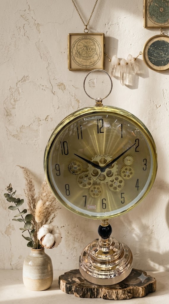 YS1748 ( Luxury Vintage Gear Table Clock ) ( PcsCtn.3 )