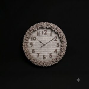 YS1751 ( Floral Brick Texture Decorative Wall Clock ( PcsCtn.6 )