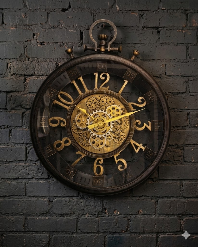 YS1757 ( Vintage Pocket Watch Gear Wall Clock ) ( PcsCTn.6 )