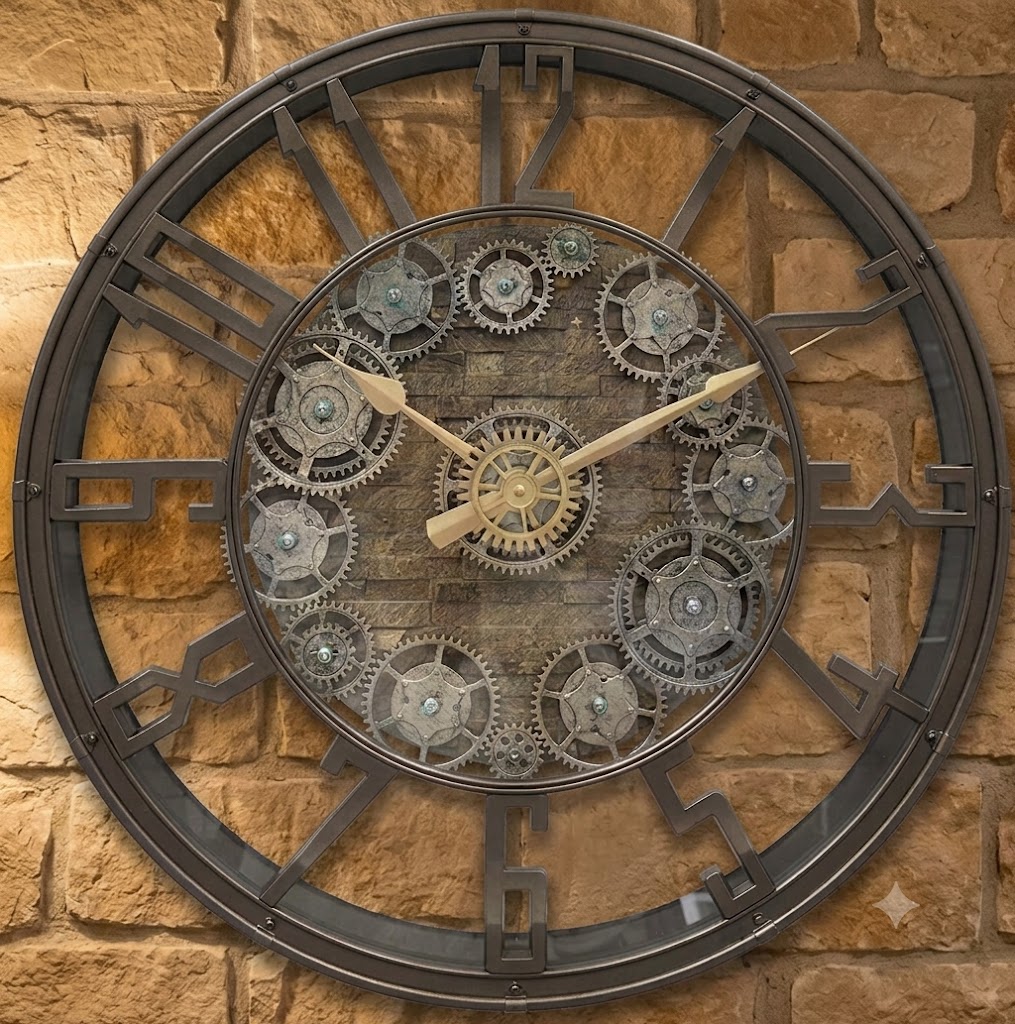 YS1759 ( Vintage Gearworks Industrial Wall Clock ) ( PcsCtn.8 )