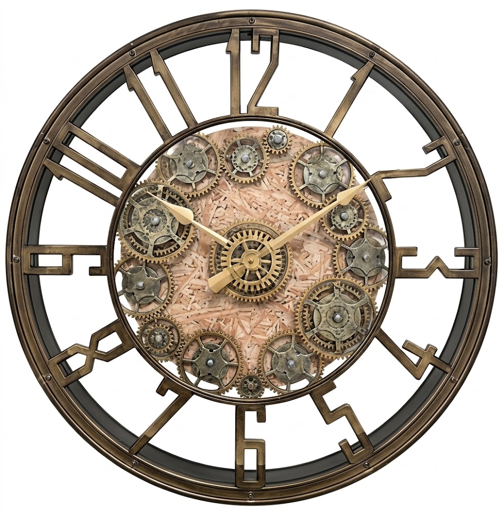 YS1767 ( Industrial Roman Numeral Skeleton Gear Wall Clock ) ( PcsCtn.8 ) - Image 2