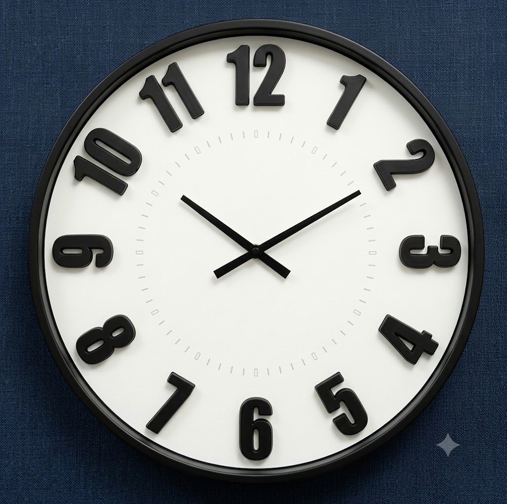 YS1771 ( Modern Black Minimalist Wall Clock ) ( PcsCtn.6 )