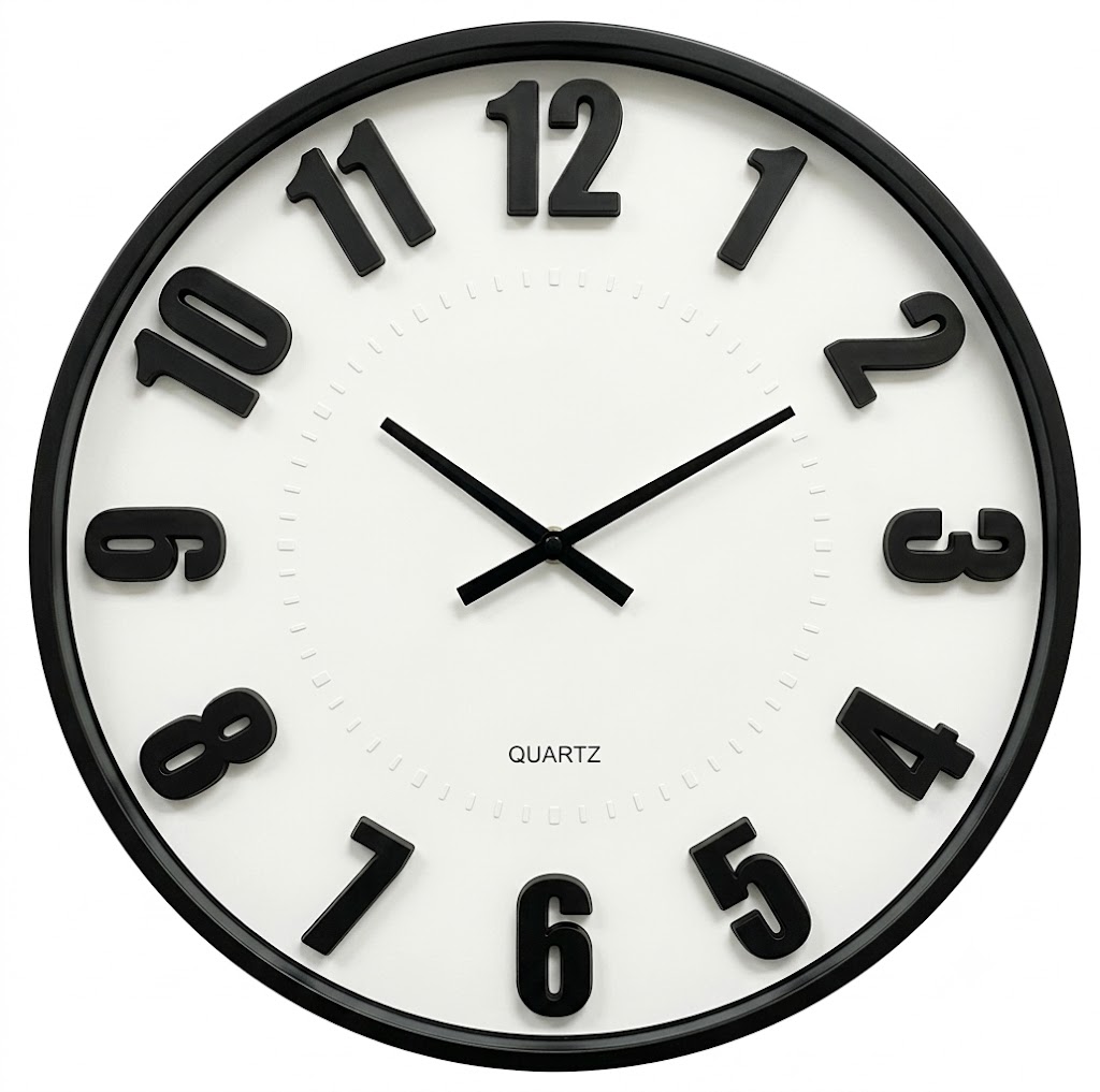 YS1771 ( Modern Black Minimalist Wall Clock ) ( PcsCtn.6 ) - Image 2