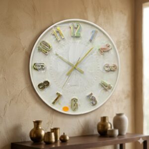 YS1774 ( Luxury Pearl White 3D Wall Clock ) ( PcsCtn.10 )
