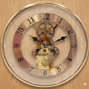 YS1777 ( Golden Skeleton Gear Wall Clock ) ( PcsCtn.12)