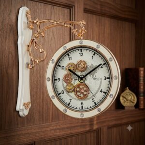 YS1780 ( Vintage Double-Sided Steampunk Station Wall Clock ) ( PcsCtn.6)