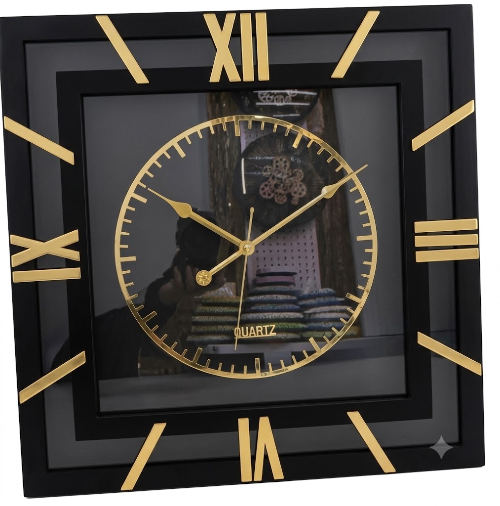 YS1801 ( Regal Mirror Finish Square Wall Clock ) ( PcsCtn.12 ) - Image 2