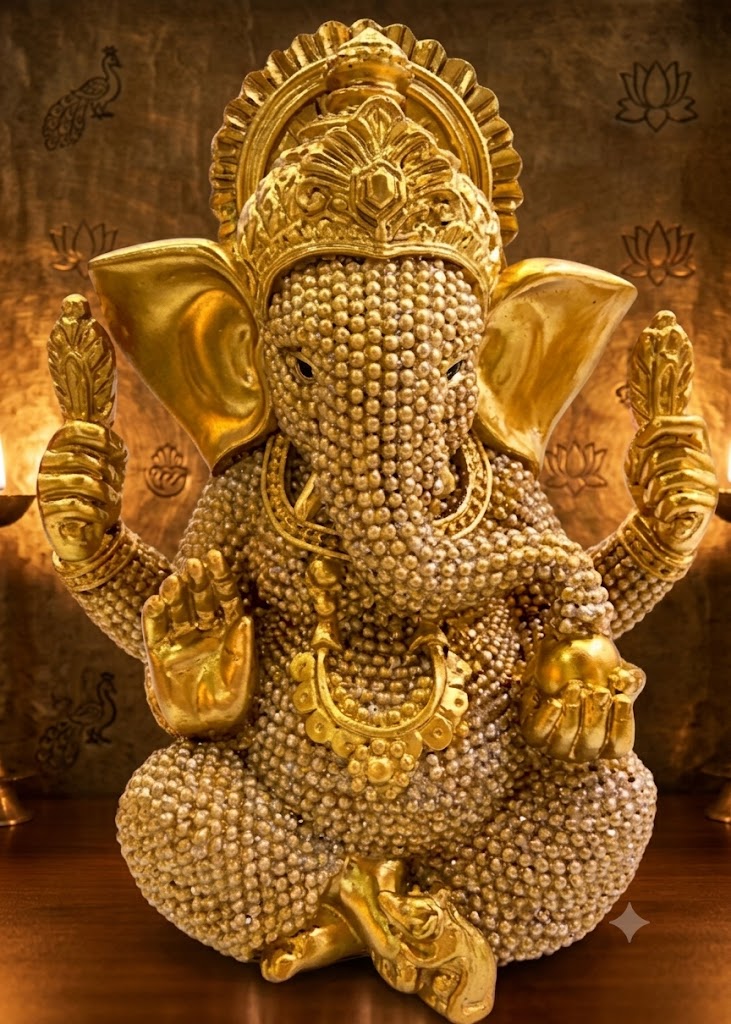YS1835 ( Divine Pearl Ganesha Idol ) ( PcsCtn.144 )
