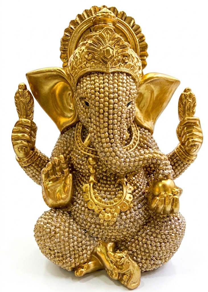 YS1835 ( Divine Pearl Ganesha Idol ) ( PcsCtn.144 ) - Image 2
